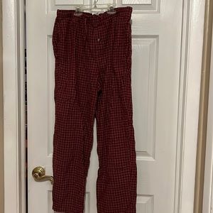 Light weight cool material Red checkered pajama pants